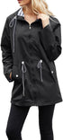 DAMEN WINDDICHTE REGENJACKE MIT KAPUZE | TAILLIERTER SCHNITT